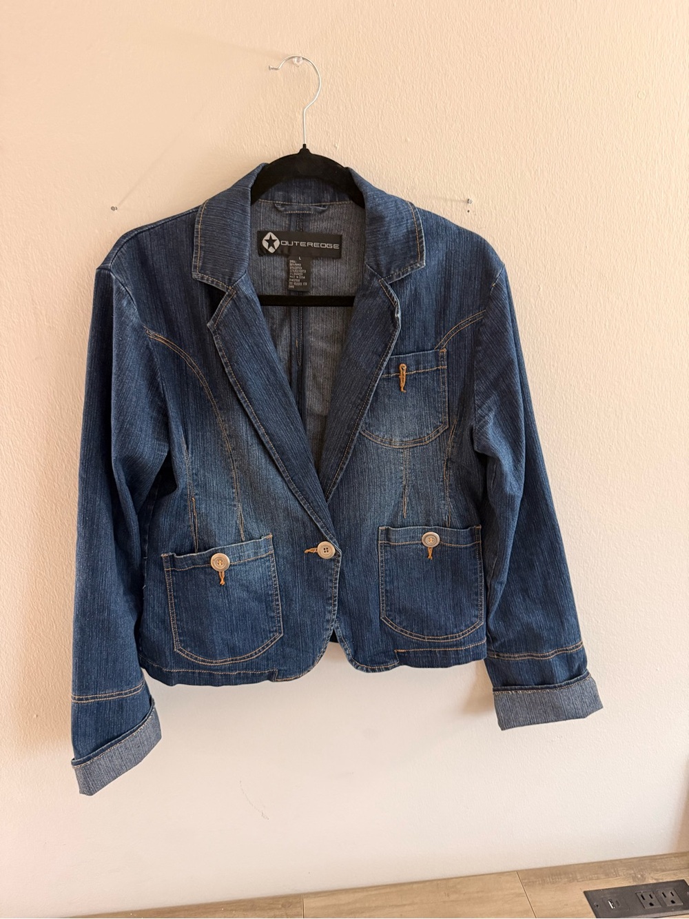 Outer Edge Blue Denim Blazer Jacket